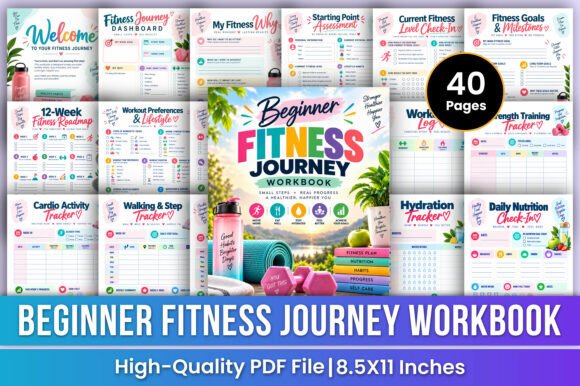 Beginner Fitness Journey Workbook | Work