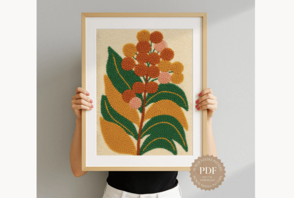 Berry Branch Punch Needle Pattern