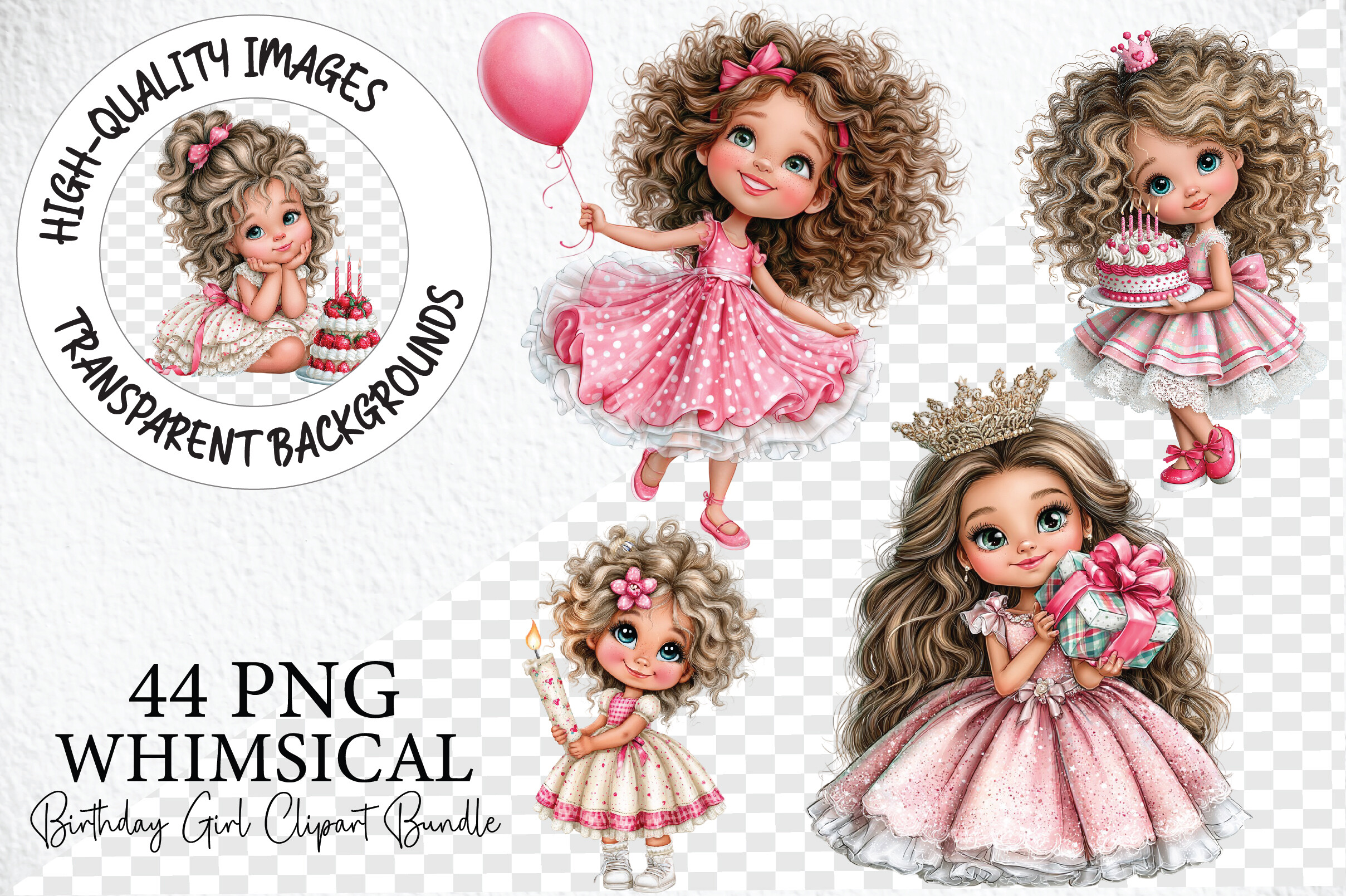 Birthday Girl Clipart Bundle