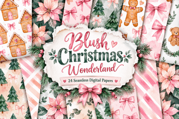 Blush Christmas Wonderland Pattern