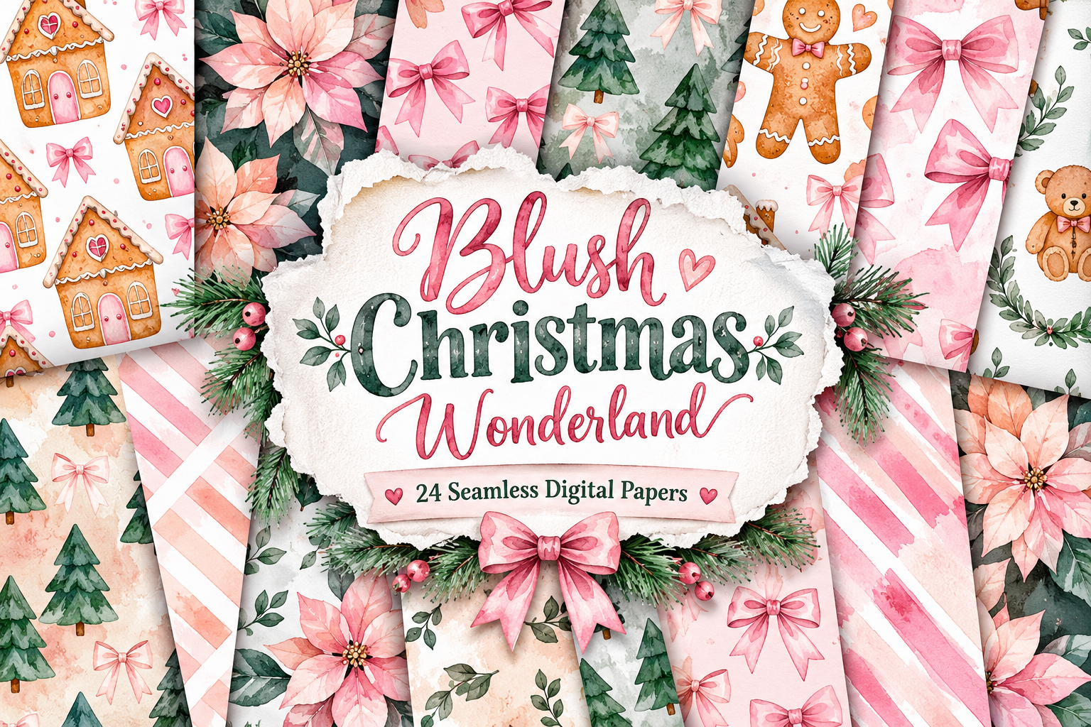Blush Christmas Wonderland Pattern