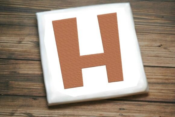 Bold Block Monogram Letter H