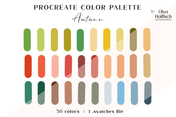 Bright Autumn Procreate Color Palette