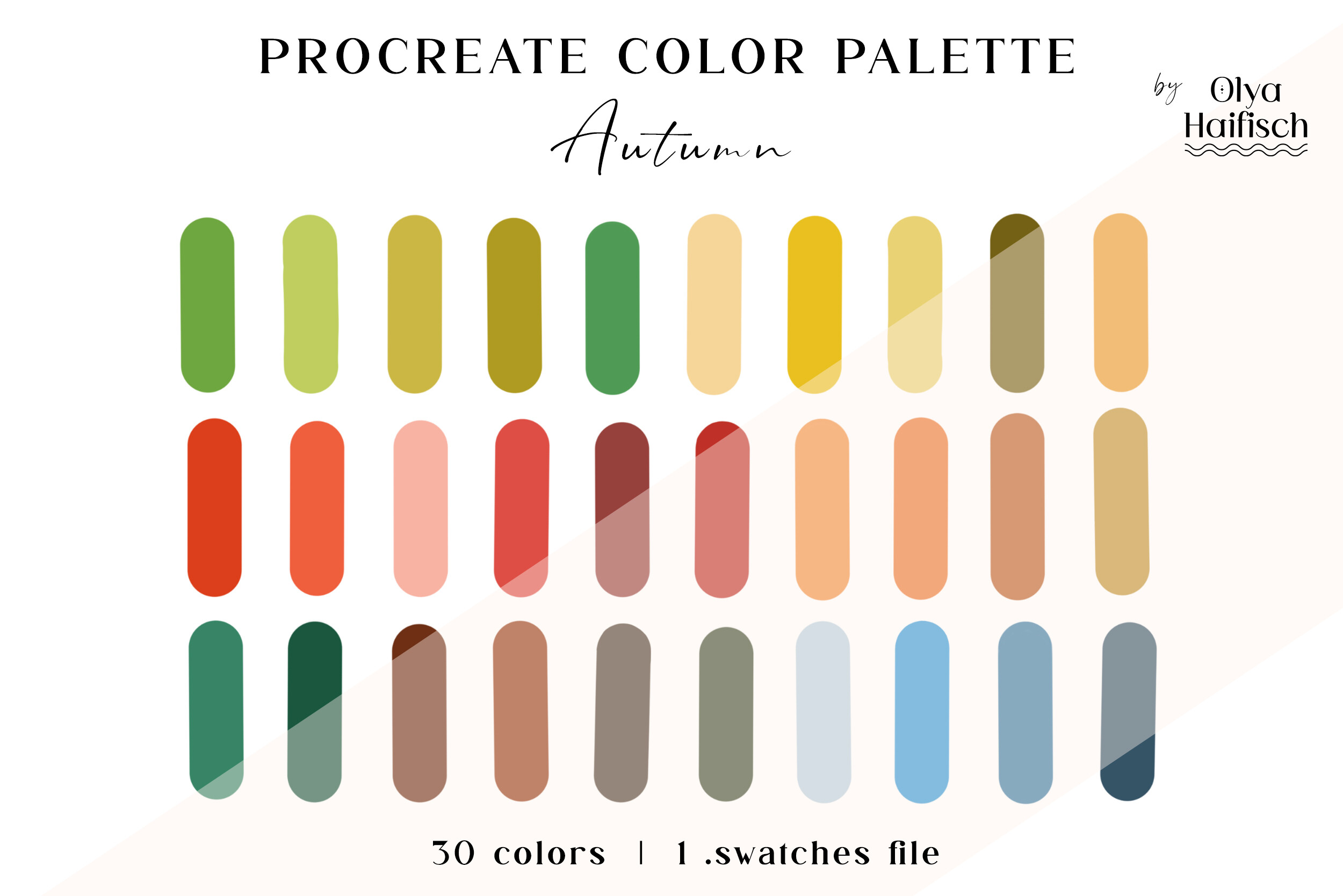 Bright Autumn Procreate Color Palette
