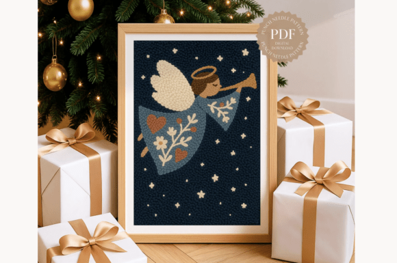 Christmas Angel Punch Needle Pattern