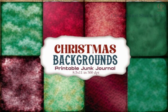 Christmas Backgrounds Junk Journal Paper