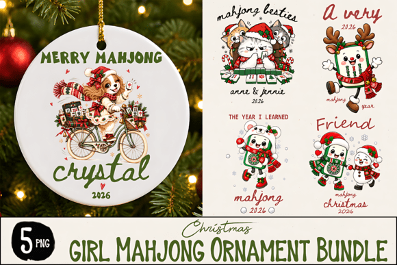 Christmas Girl Mahjong Ornament Bundle
