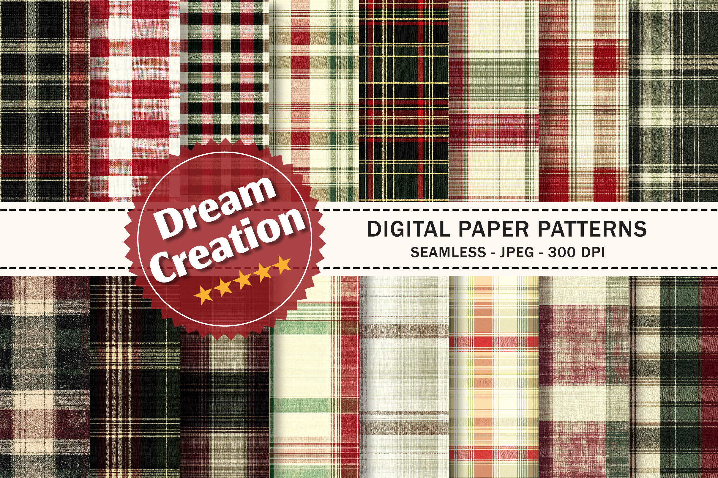 Christmas Plaids Seamless Textures
