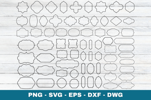 Classic Vintage Label Frames SVG Bundle