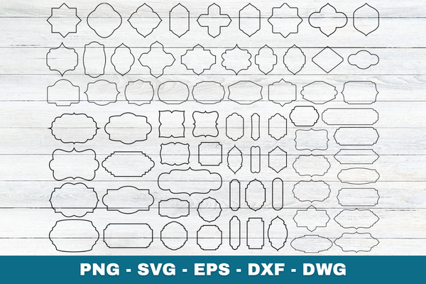 Classic Vintage Label Frames SVG Bundle