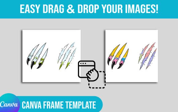 Claw Mark Canva Frame Template
