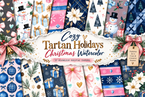 Cozy Tartan Holidays Christmas Pattern