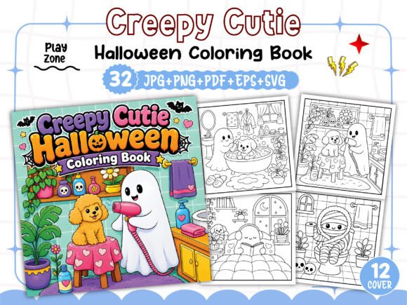Creepy Cutie Halloween Coloring Book