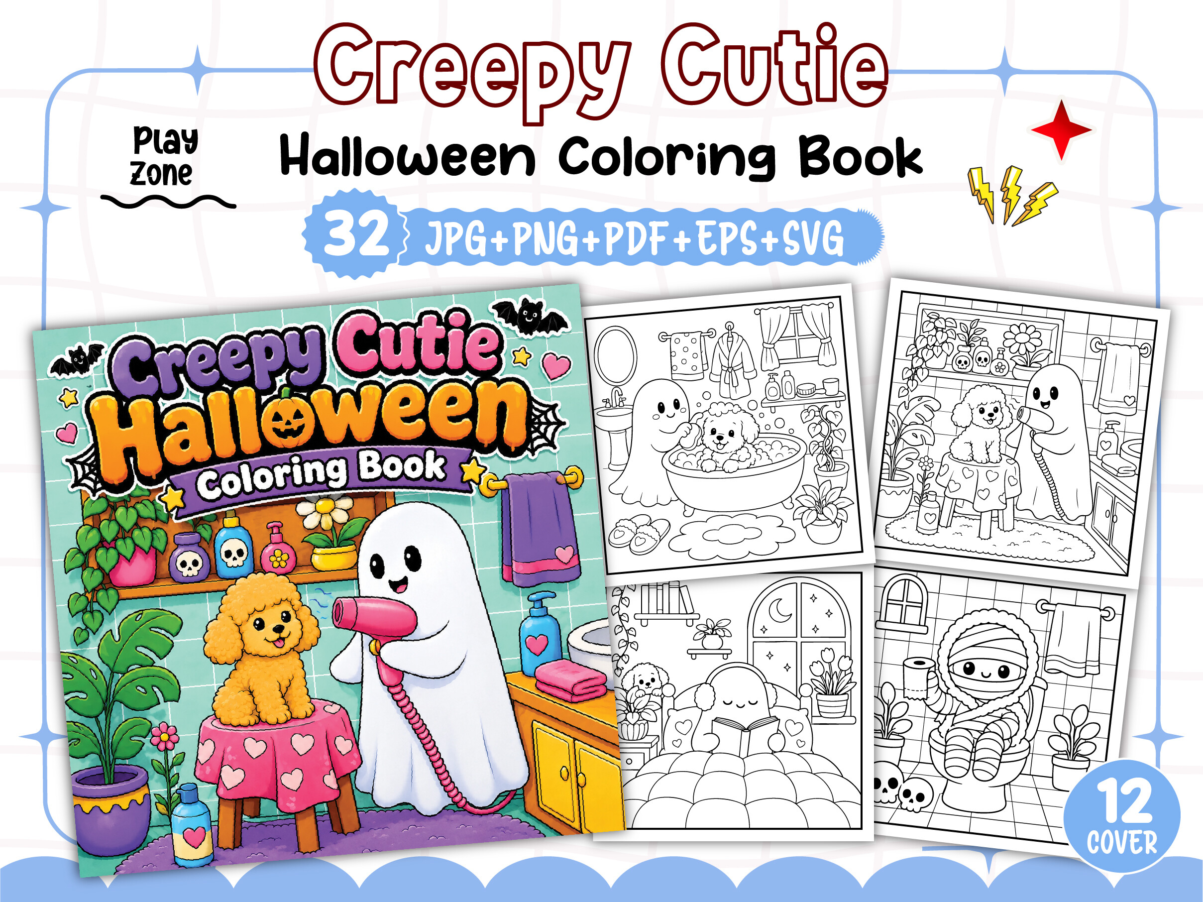 Creepy Cutie Halloween Coloring Book