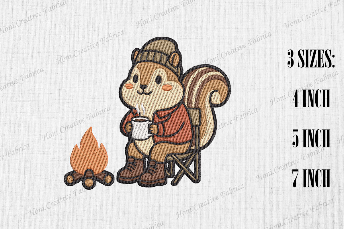 Cute Chipmunk Loves Camping