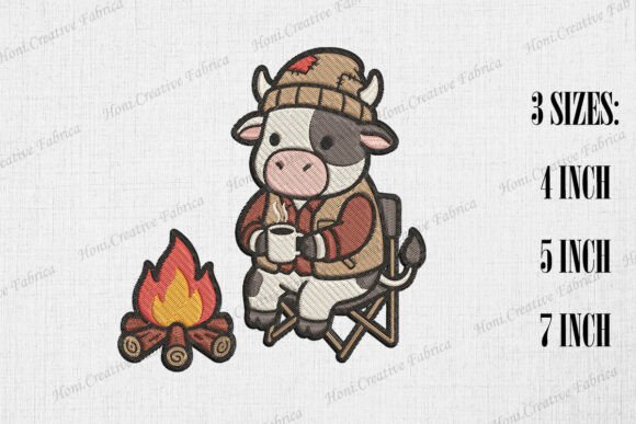 Cute Cow Loves Camping