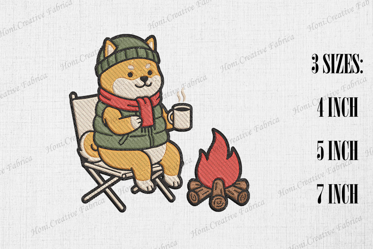 Cute Shiba Inu Loves Camping