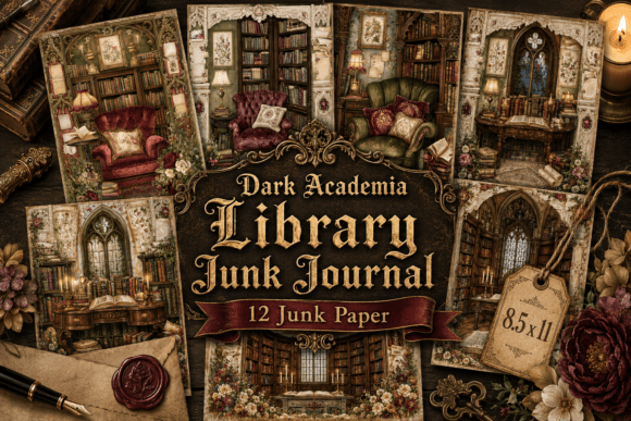 Dark Academia Library Junk Journal