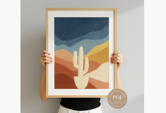 Desert Cactus Punch Needle Pattern