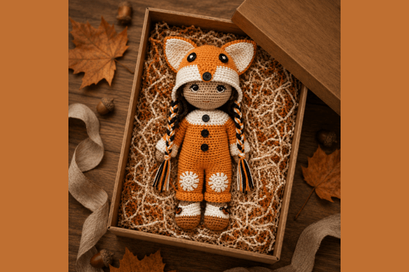 Fox Girl Crochet Doll Pattern PDF