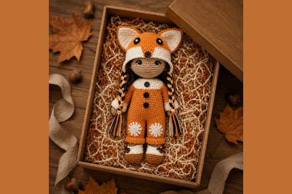 Fox Girl Crochet Doll Pattern PDF