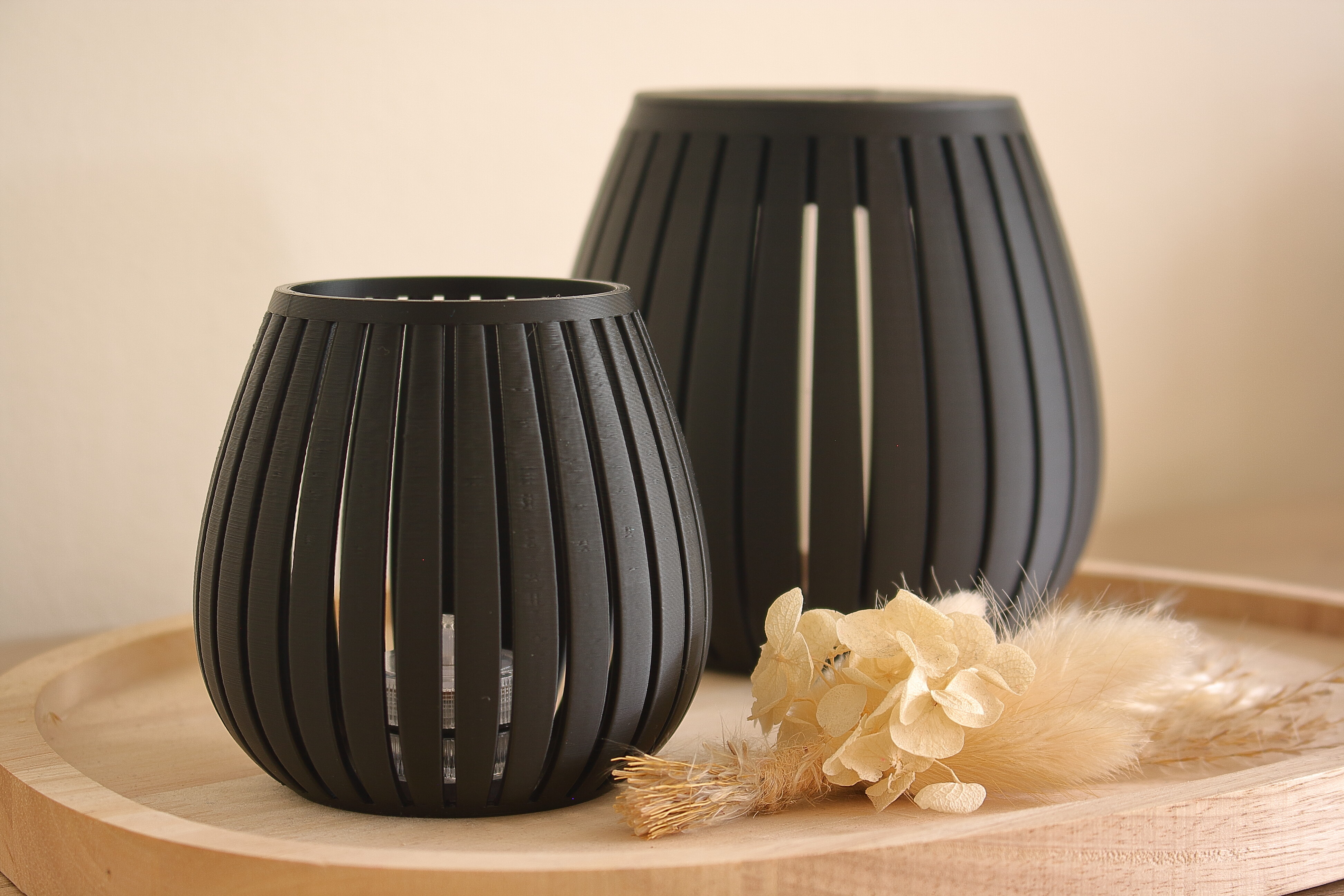 Stripe Garden Torch 3D Print File – PETG Table Light & Solar Lamp Holder - Image 4