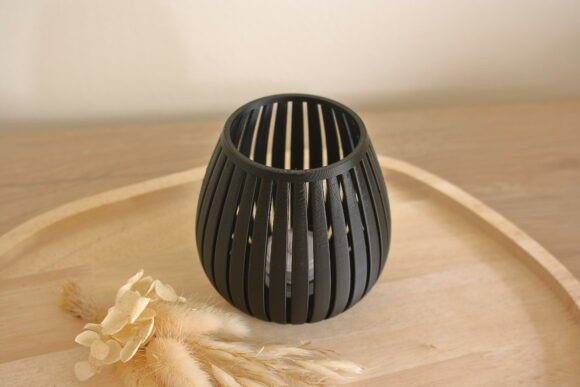 Stripe Garden Torch 3D Print File – PETG Table Light & Solar Lamp Holder - Image 3