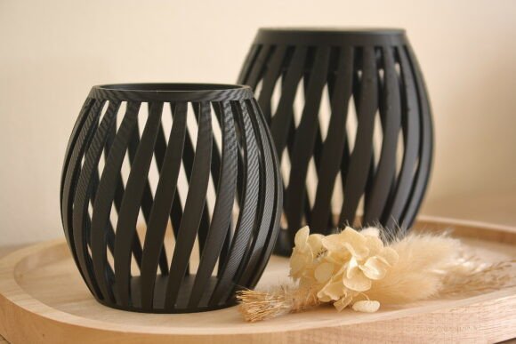 Garden Torch Twist – 3D Printing File for Outdoor Table Light and Solar Lamp Holder - Image 1