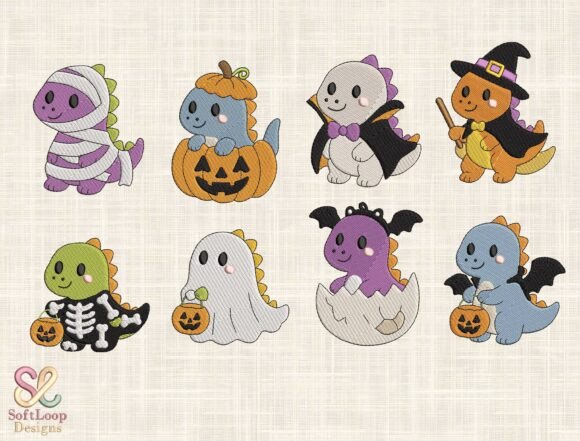 Halloween Machine Embroidery File Bundle