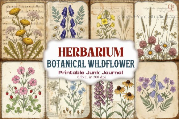 Herbarium Botanical Wildflower Page