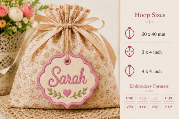 ITH Blank Scalloped Heart Tag Embroidery