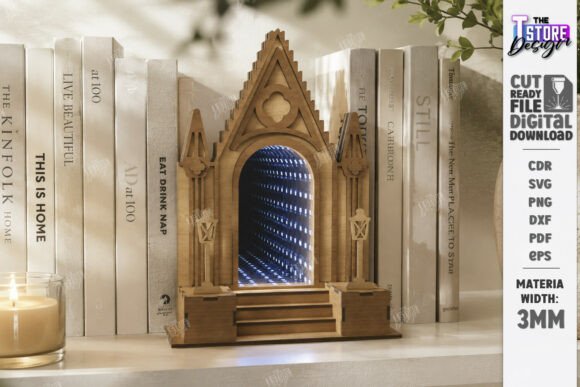 Infinity Mirror Bookend Laser Cut CNC