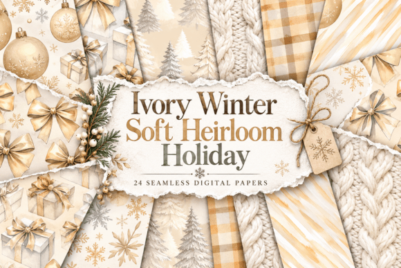 Ivory Winter Soft Heirloom Holiday