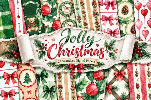 Jolly Christmas Digital Papers