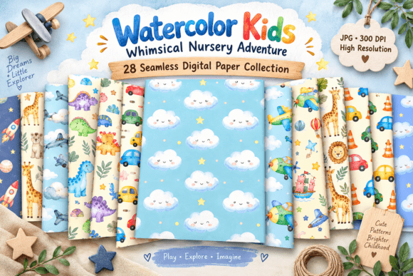 Kids Nursery Adventure Digital Seamless