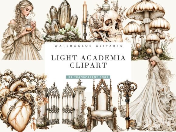 Light Academia Clipart Bundle