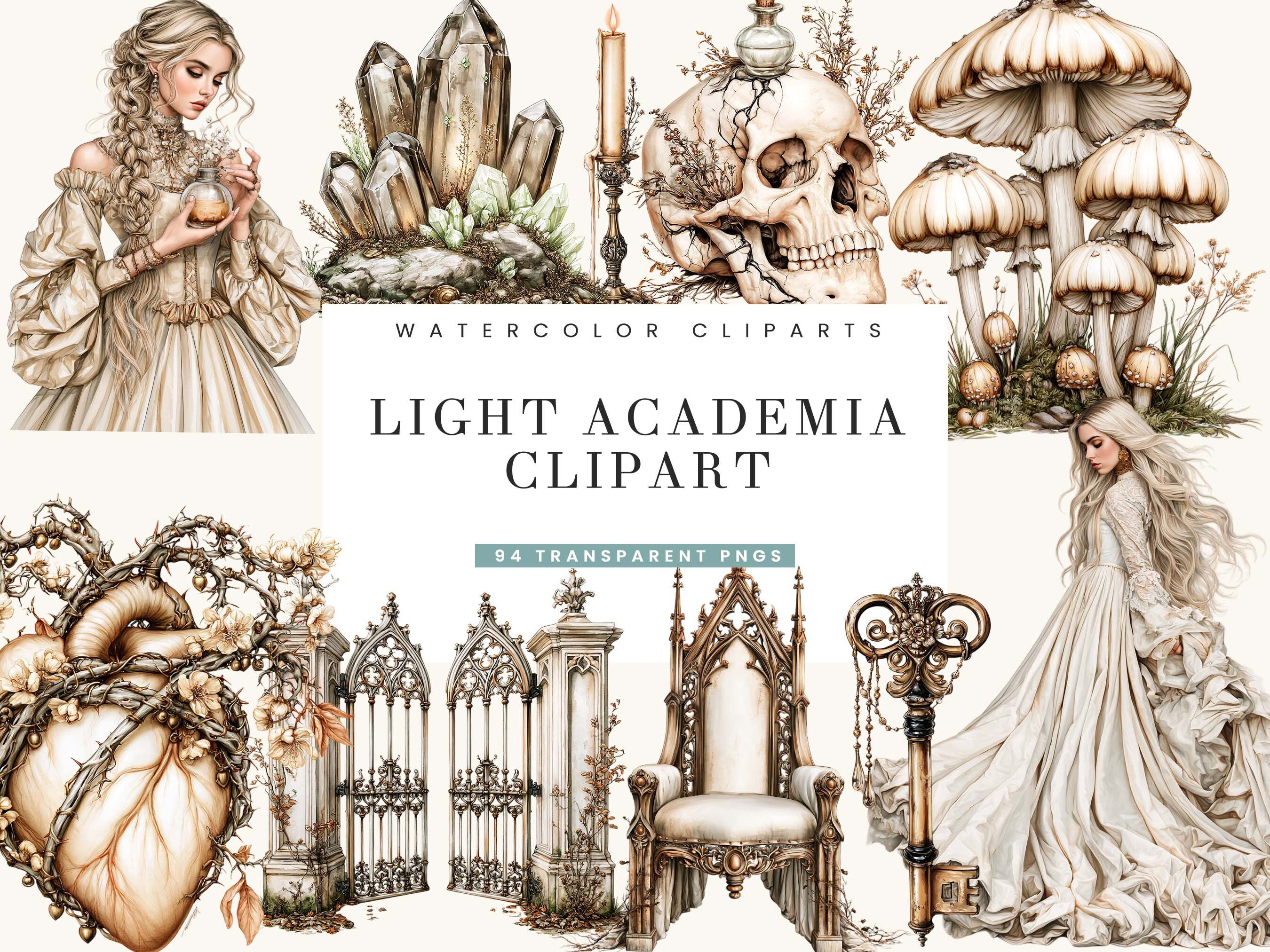 Light Academia Clipart Bundle