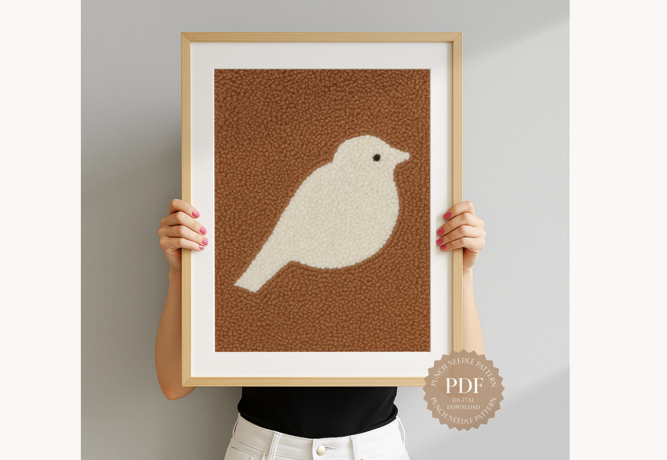 Minimalist Bird Punch Needle Pattern