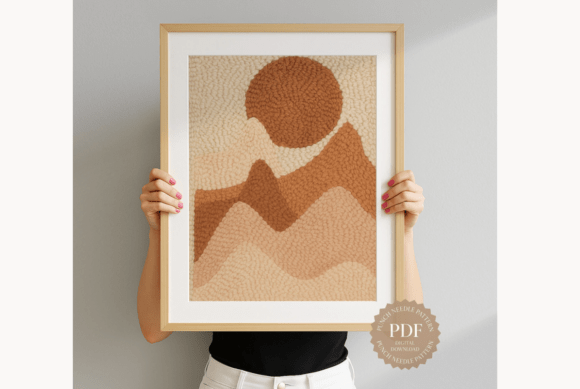 Mountain Sunset Punch Needle Pattern