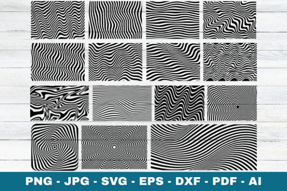Optical Illusion SVG Wavy Lines Vector