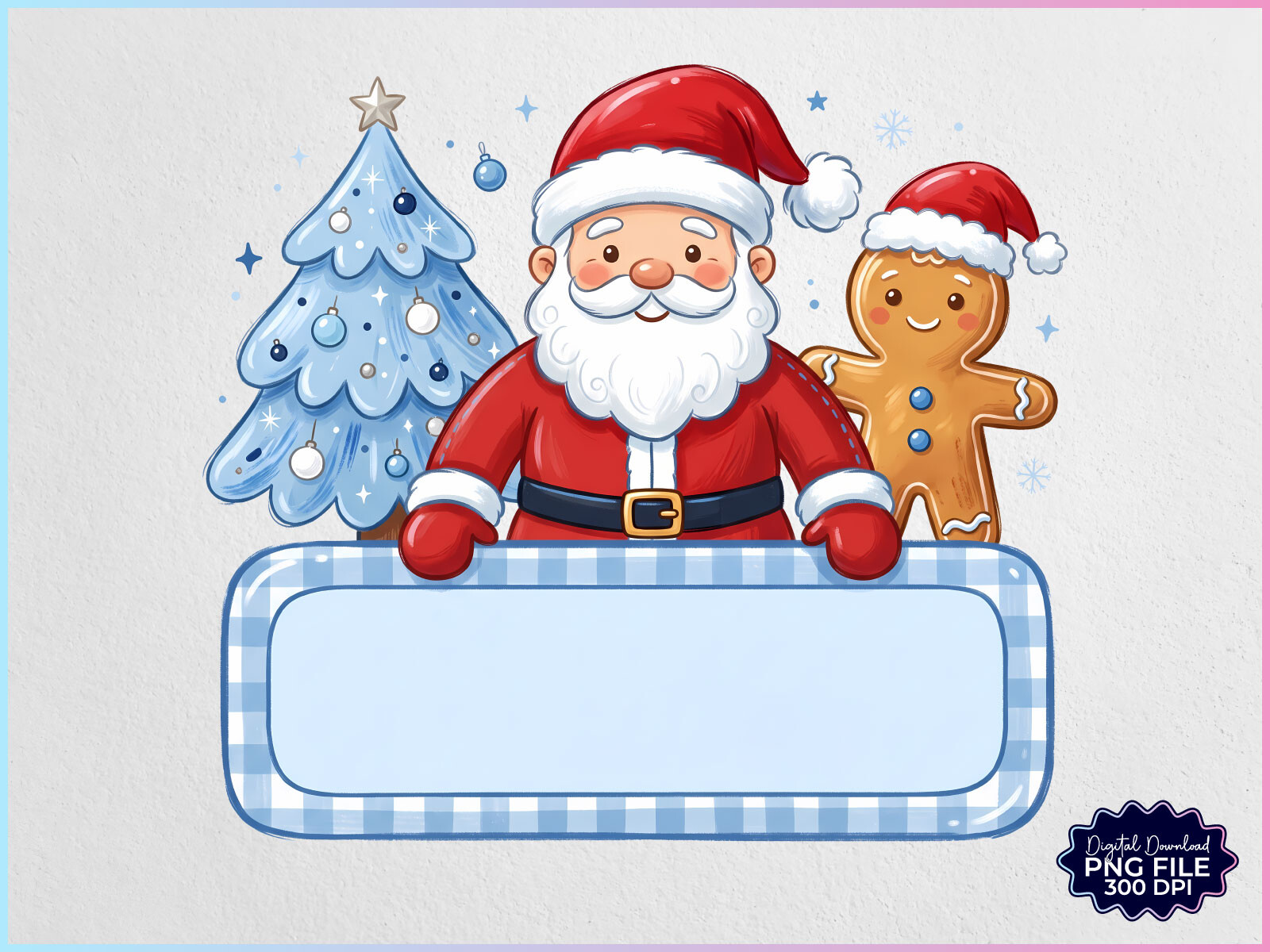 Personalized Christmas Santa Boy PNG