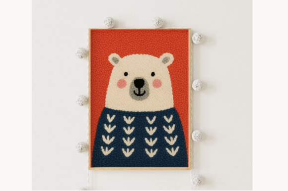 Polar Bear Sweater Punch Needle Pattern