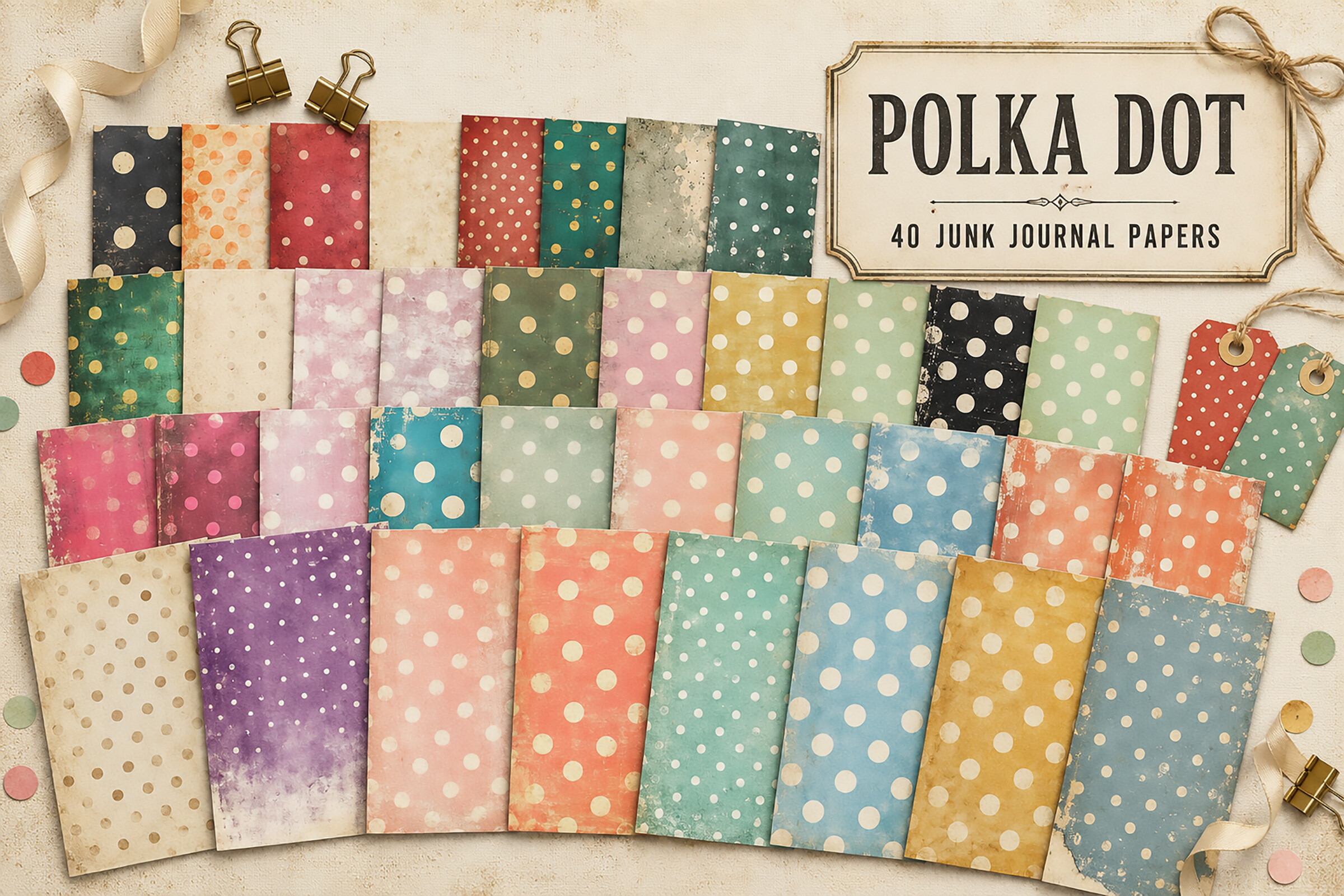 Polka Dot Digital Papers