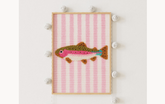 Rainbow Trout Punch Needle Pattern