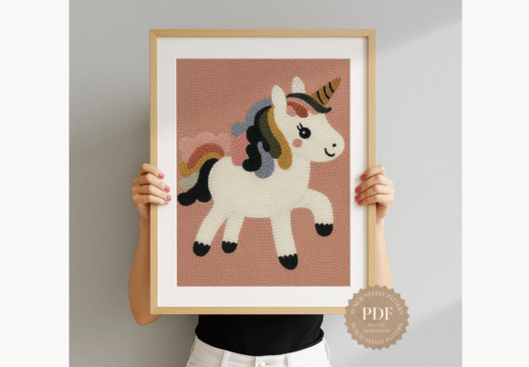 Rainbow Unicorn Punch Needle Pattern