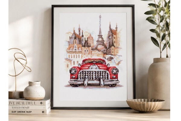 Retro Buick Cross Stitch Pattern