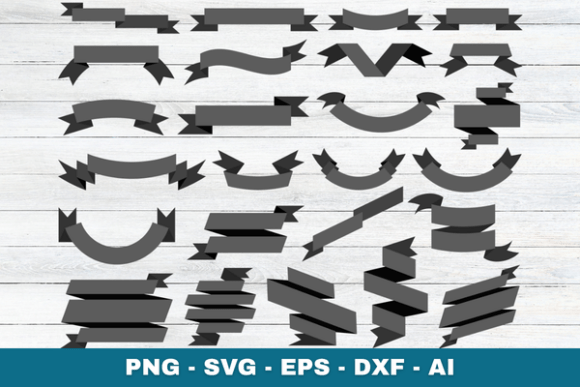 Ribbon Banners SVG Vector Bundle