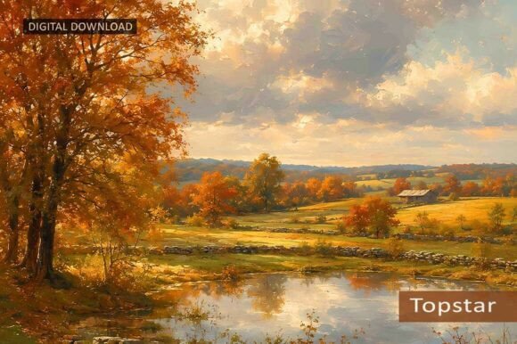 Rustic Vibe Autumn Landscape Wall Decor