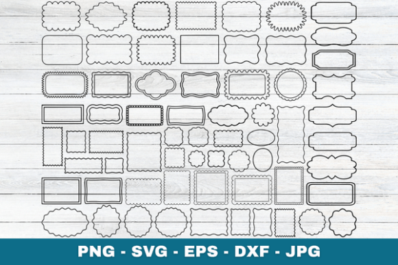 Scalloped Decorative Frames SVG Bundle