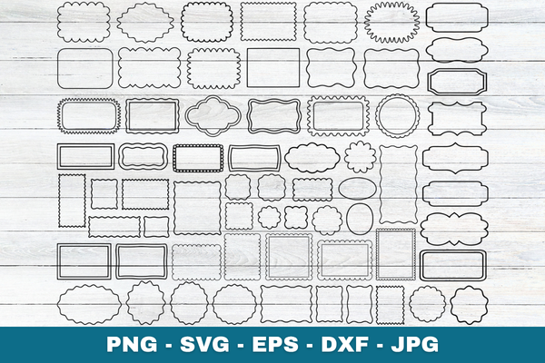 Scalloped Decorative Frames SVG Bundle